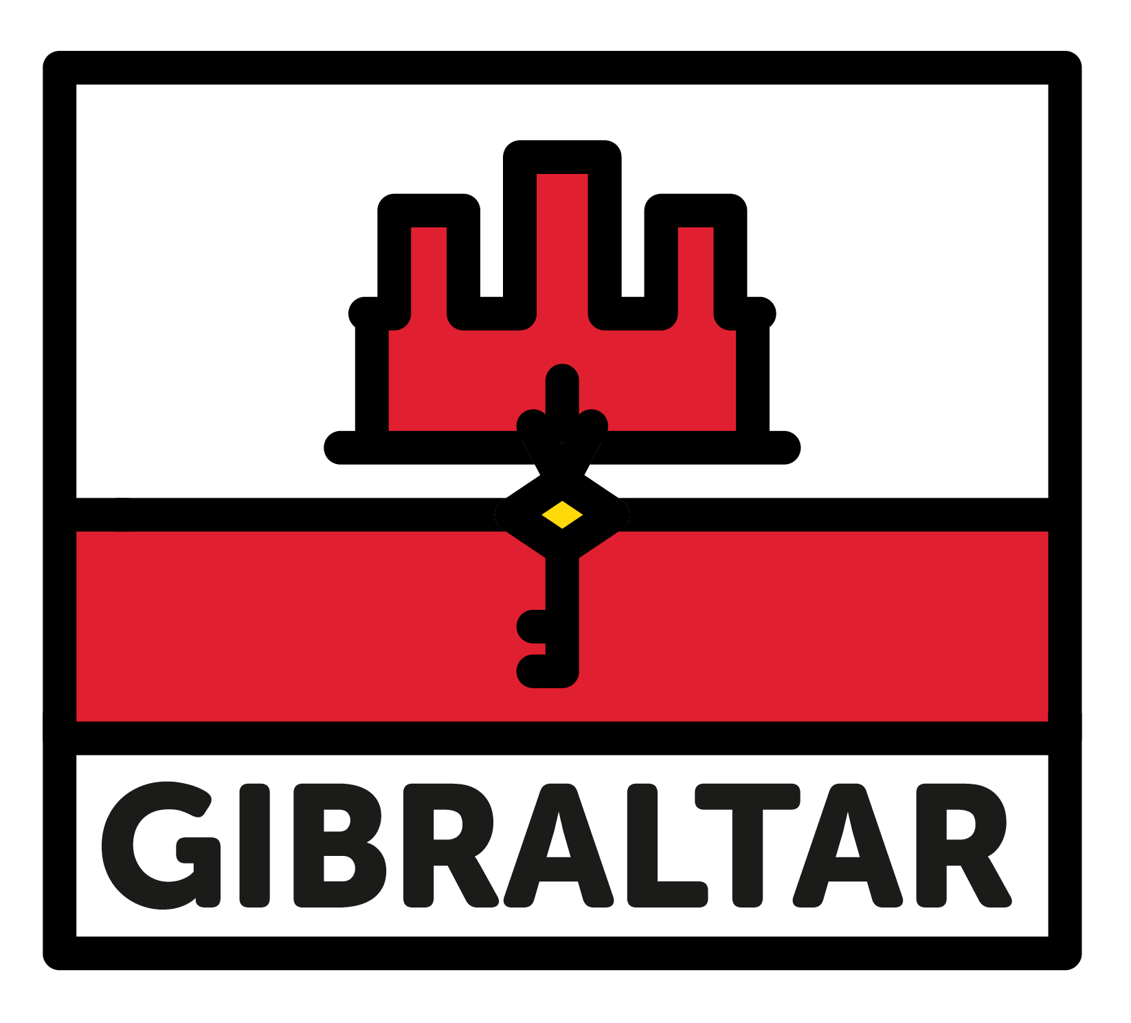 metal magnet gib flag